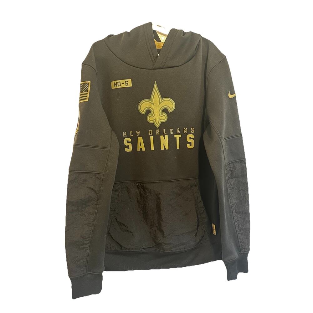 NFL New Orleans Saints Hoodie Kids Medium Salute to Service Flag Camo Nike